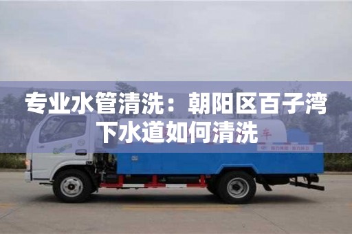 專業(yè)水管清洗：朝陽(yáng)區(qū)百子灣下水道如何清洗