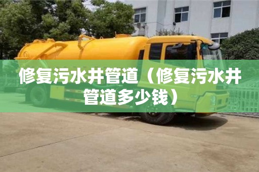 修復(fù)污水井管道（修復(fù)污水井管道多少錢）