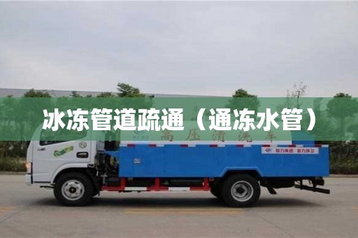 蘇州冰凍管道疏通（通凍水管）
