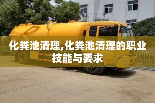 北京化糞池清理,化糞池清理的職業(yè)技能與要求