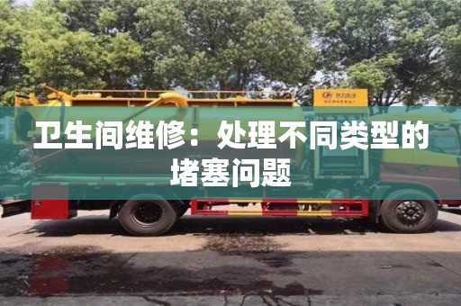 北京衛生間維修：處理不同類型的堵塞問題