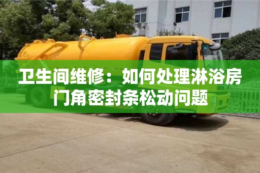 天津衛生間維修：如何處理淋浴房門角密封條松動問題