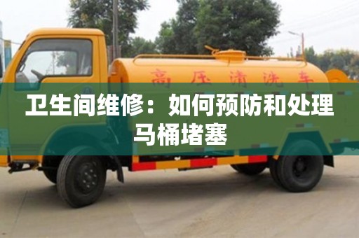 衛(wèi)生間維修:如何預防和處理馬桶堵塞 衛(wèi)生間維修:如何預防和處理馬桶堵塞