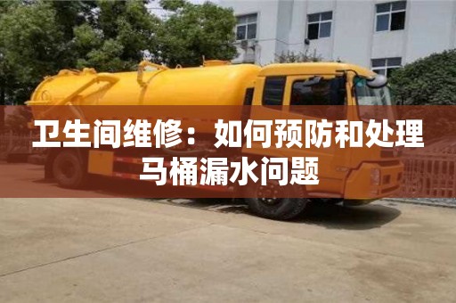 衛(wèi)生間維修:如何預(yù)防和處理馬桶漏水問題 衛(wèi)生間維修:如何預(yù)防和處理馬桶漏水問題