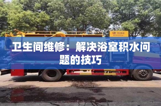 衛(wèi)生間維修:解決浴室積水問(wèn)題的技巧 衛(wèi)生間維修:解決浴室積水問(wèn)題的技巧