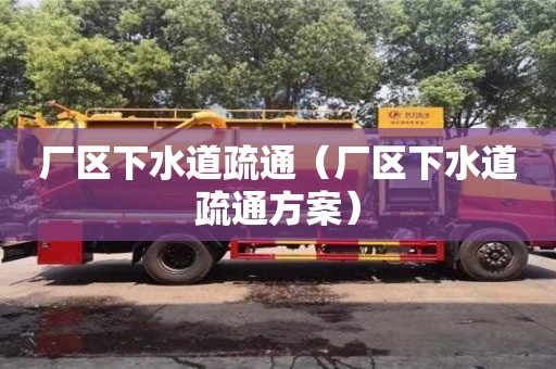 廠區(qū)下水道疏通（廠區(qū)下水道疏通方案）