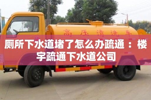 廁所下水道堵了怎么辦疏通 ：樓宇疏通下水道公司