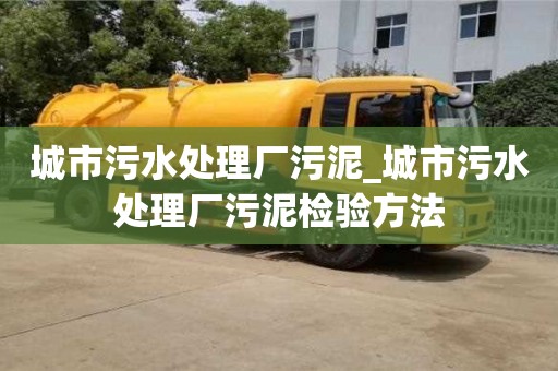 北京城市污水處理廠污泥_城市污水處理廠污泥檢驗方法