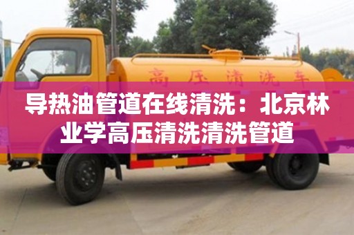 導(dǎo)熱油管道在線清洗：北京林業(yè)學(xué)高壓清洗清洗管道