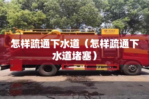 怎樣疏通下水道（怎樣疏通下水道堵塞）