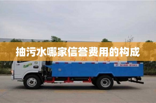 抽污水哪家信譽費用的構成
