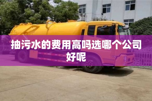 北京抽污水的費用高嗎選哪個公司好呢