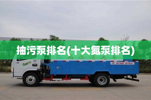 北京抽污泵排名(十大氮泵排名)