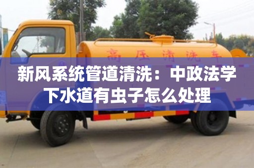 天津新風系統管道清洗：中政法學下水道有蟲子怎么處理