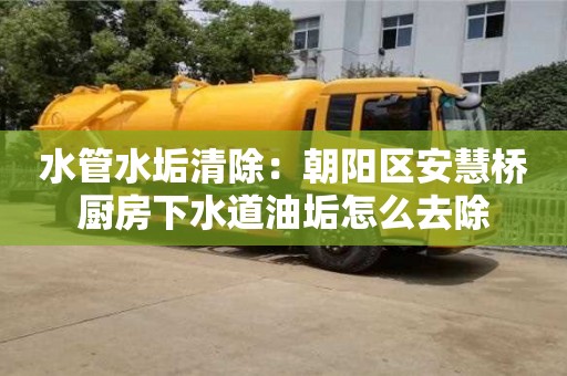 天津水管水垢清除：朝陽區安慧橋廚房下水道油垢怎么去除