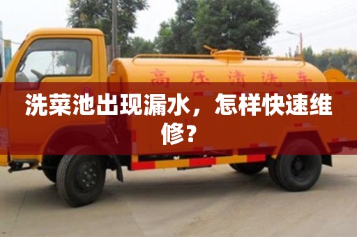 紹興洗菜池出現漏水，怎樣快速維修？