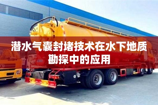 北京潛水氣囊封堵技術在水下地質勘探中的應用