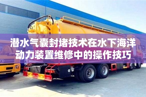 潛水氣囊封堵技術在水下海洋動力裝置維修中的操作技巧