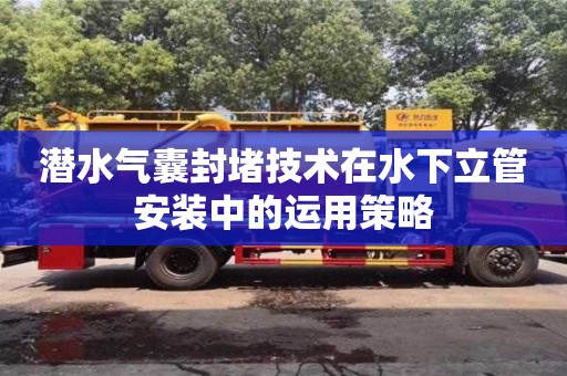 北京潛水氣囊封堵技術在水下立管安裝中的運用策略