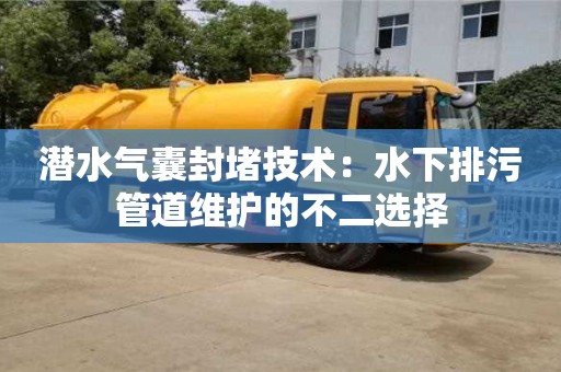 紹興潛水氣囊封堵技術：水下排污管道維護的不二選擇