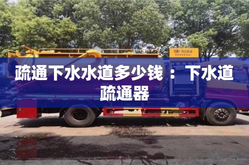 北京疏通下水水道多少錢 ：下水道疏通器