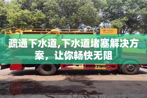 疏通下水道,下水道堵塞解決方案，讓你暢快無阻