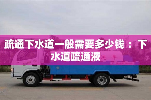 疏通下水道一般需要多少錢 ：下水道疏通液