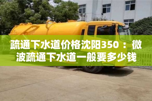 廈門疏通下水道價(jià)格沈陽350 ：微波疏通下水道一般要多少錢