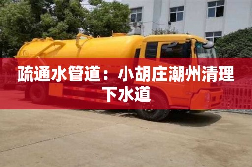 紹興疏通水管道：小胡莊潮州清理下水道