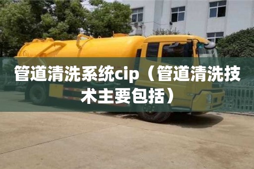 寧波管道清洗系統cip（管道清洗技術主要包括）