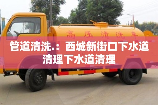 蘇州管道清洗.：西城新街口下水道清理下水道清理