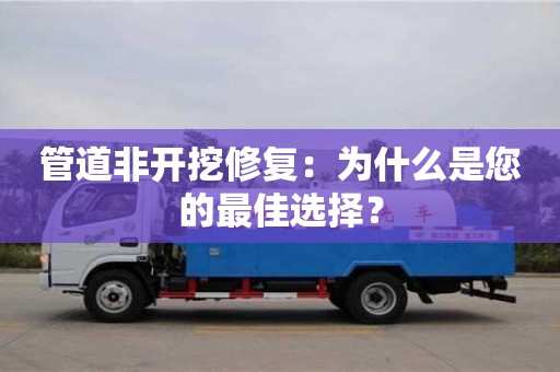 管道非開挖修復(fù)：為什么是您的最佳選擇？