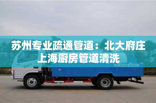 寧波蘇州專業疏通管道：北大府莊上海廚房管道清洗