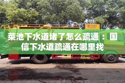 紹興菜池下水道堵了怎么疏通 ：國信下水道疏通在哪里找