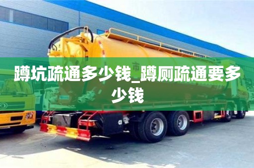 石家莊蹲坑疏通多少錢_蹲廁疏通要多少錢