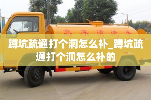 石家莊蹲坑疏通打個洞怎么補_蹲坑疏通打個洞怎么補的