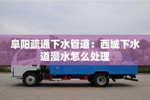紹興阜陽疏通下水管道：西城下水道漫水怎么處理