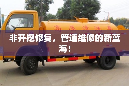 北京非開挖修復(fù)，管道維修的新藍海！