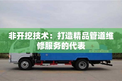 北京非開挖技術：打造精品管道維修服務的代表