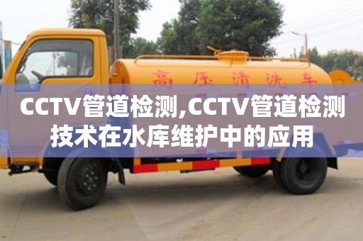 寧波CCTV管道檢測,CCTV管道檢測技術在水庫維護中的應用